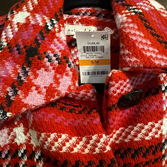 Maison Jules Tweed Pattern Jacket Cape - Picture 4 of 6